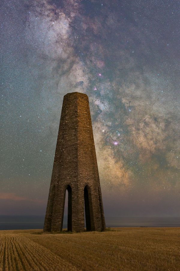 Milkyway Rising over Daymark Tower in South Devon